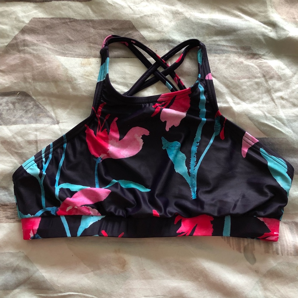 High crop top bikini - moon flower